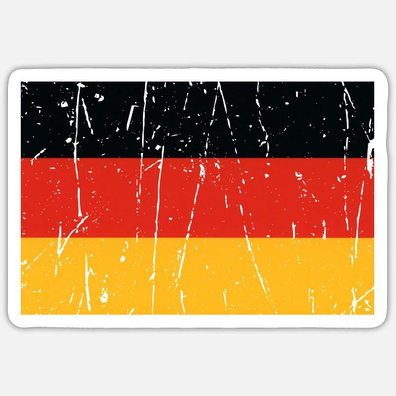 German flag (Eckig) Sticker size S (10 x 10 cm)