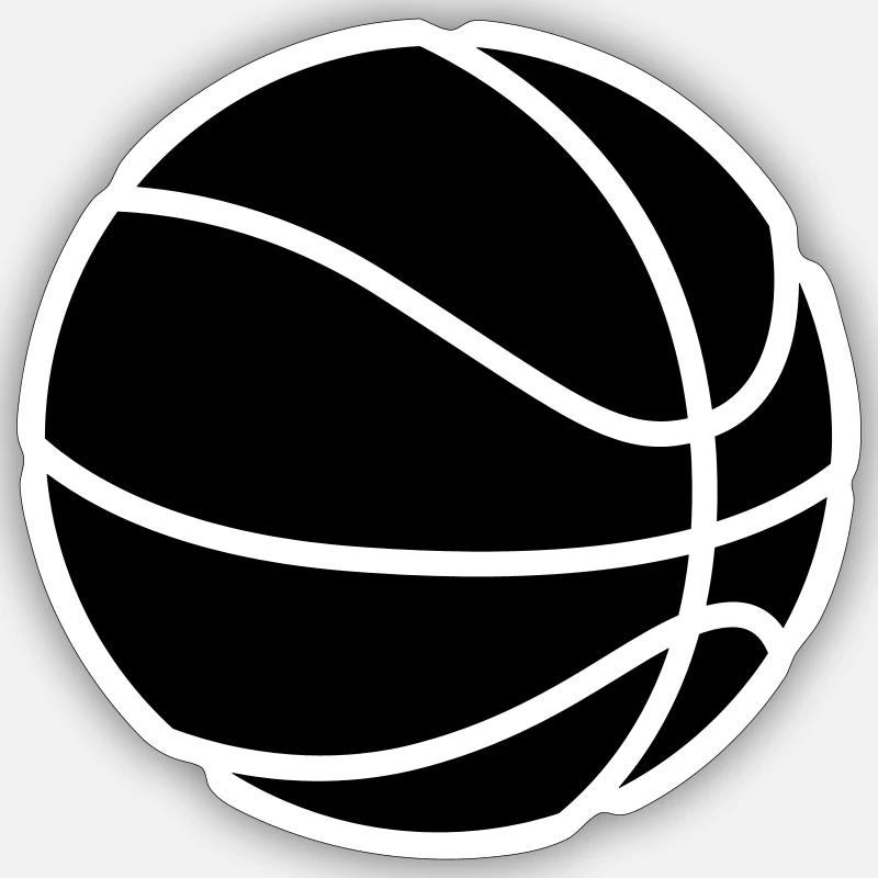 Symbole du basket-ball - Sticker taille S (10 x 10 cm) - blanc mat