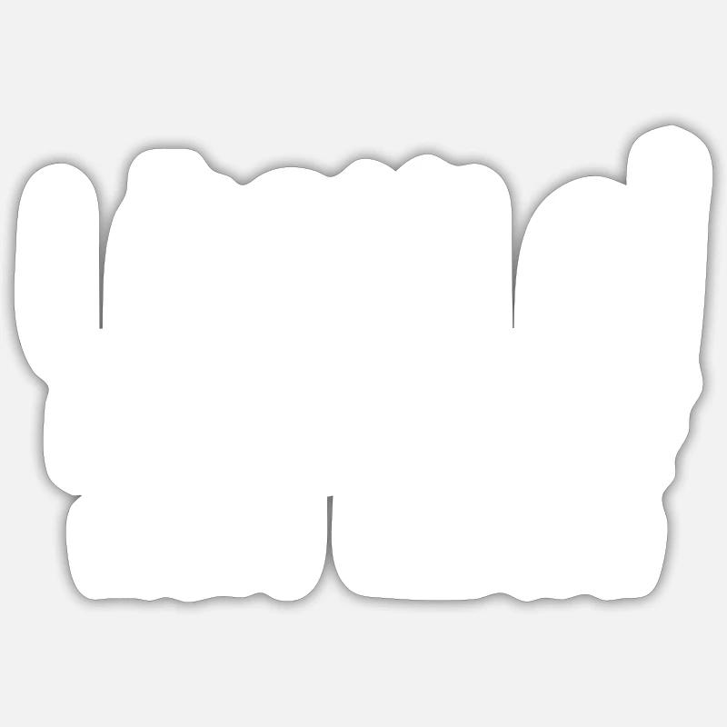 Lächle du kannst sie nicht ändern - Sticker Größe S (10 x 10 cm) - Mattweiß