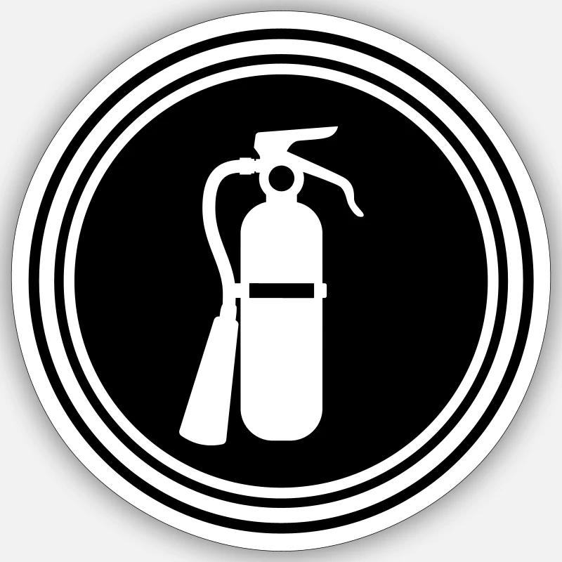 Fire extinguisher symbol Sticker size S (10 x 10 cm)
