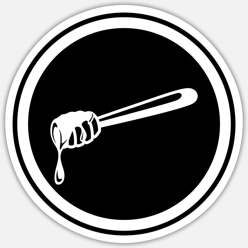 Stick chisel symbol beekeeper Sticker size S (10 x 10 cm)