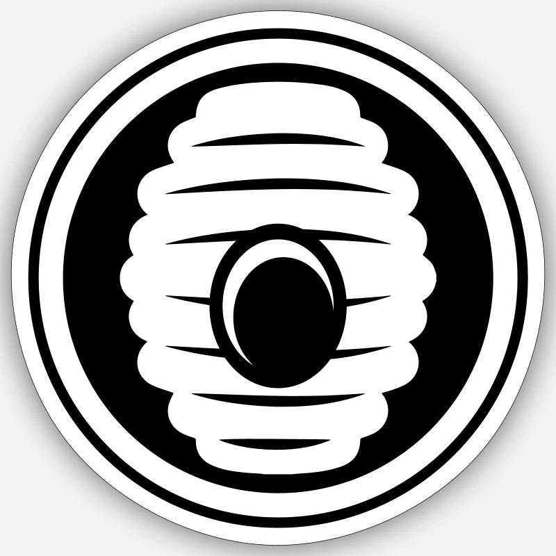 Imker Icon honig - Sticker Größe S (10 x 10 cm) - Mattweiß