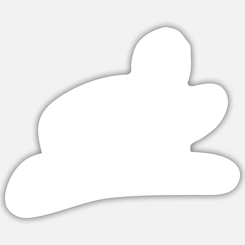 hat spring - Sticker size S (10 x 10 cm) - white matte
