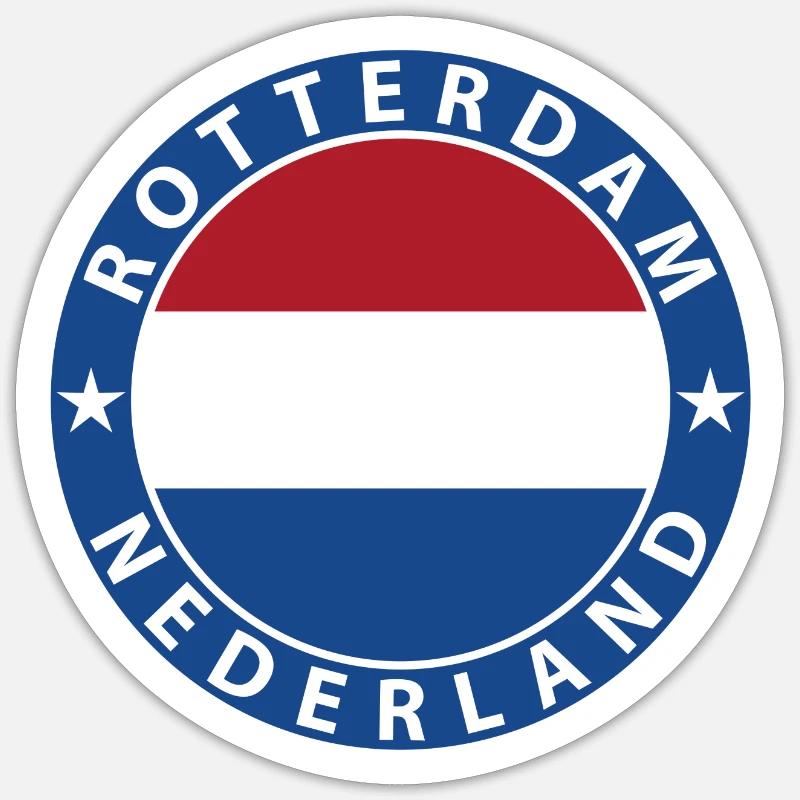 Rotterdam - Sticker size S (10 x 10 cm) - white matte