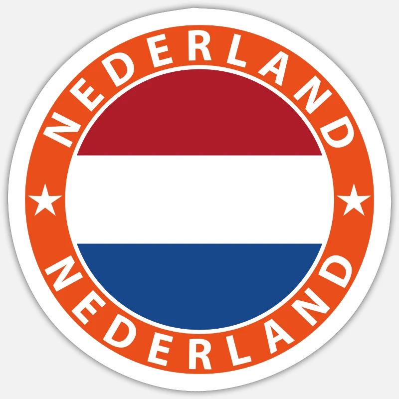 Pays-Bas - Sticker taille S (10 x 10 cm) - blanc mat