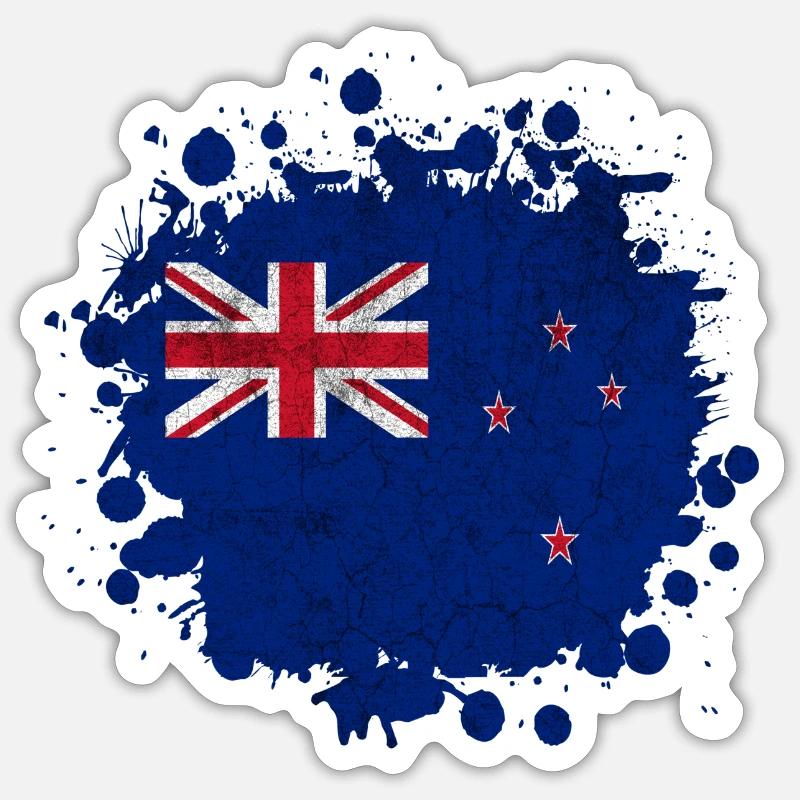 Conception de drapeaux d'éclaboussures vintage de Sticker taille S (10 x 10 cm)