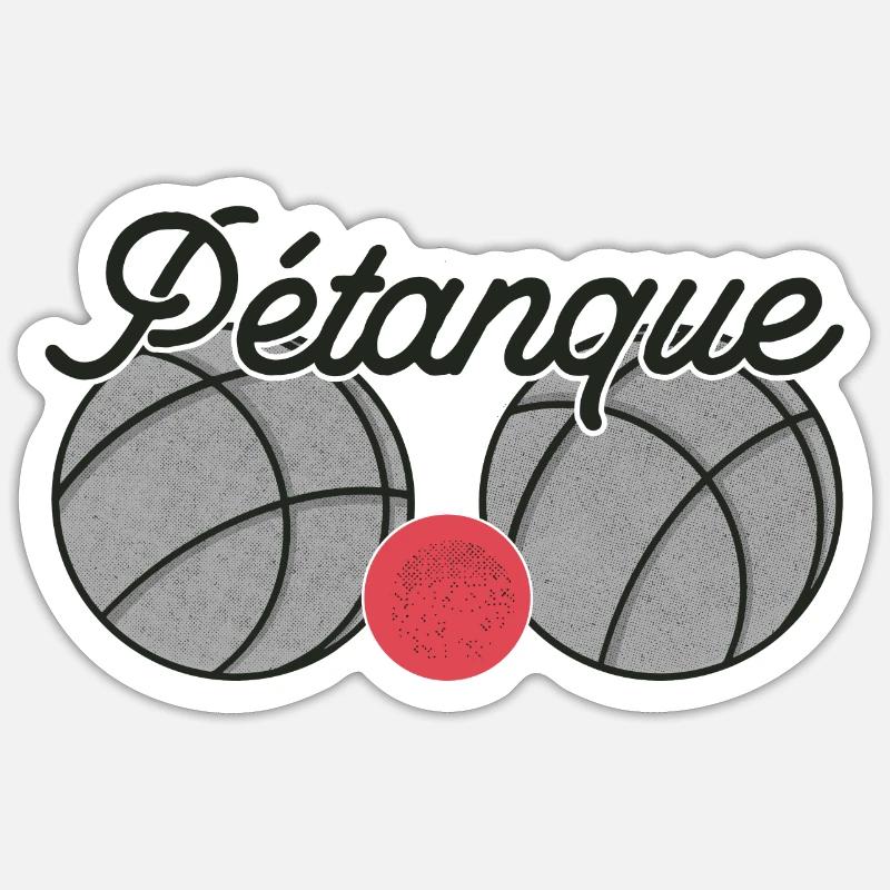 Boule balls for bouler with boules boule petanque - Sticker size S (10 x 10 cm) - white matte