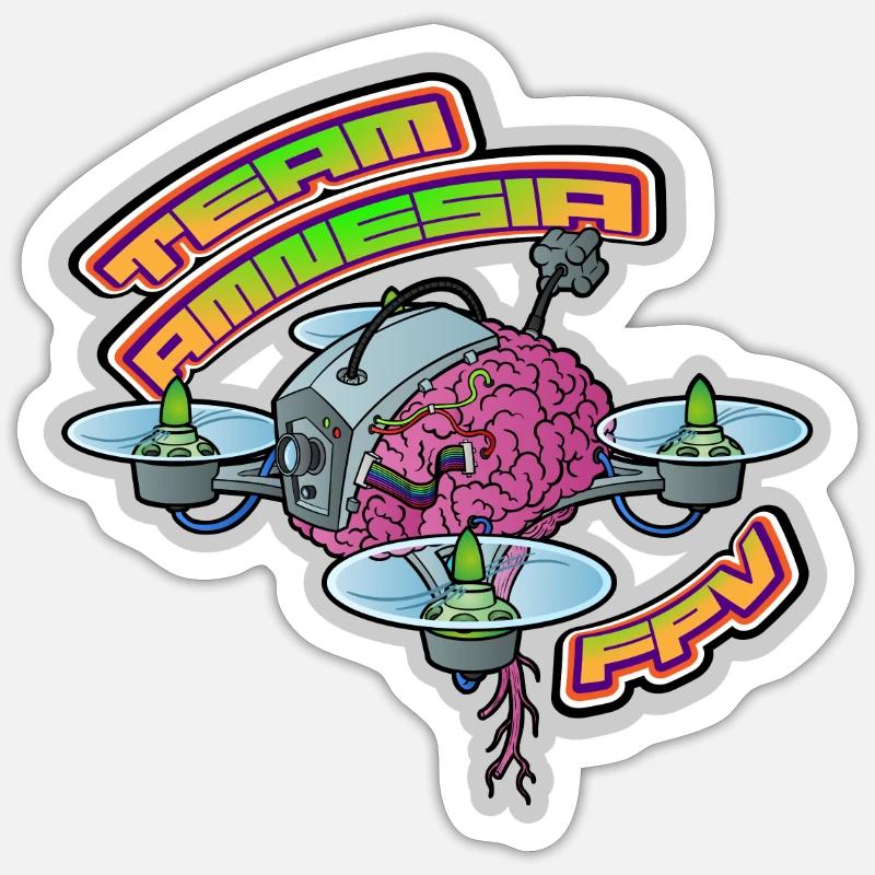 Team AMNESIA - Sticker Größe S (10 x 10 cm) - Mattweiß