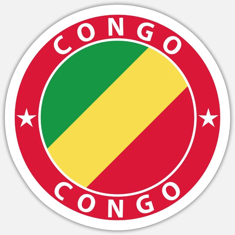 Congo - Sticker Größe S (10 x 10 cm) - Mattweiß