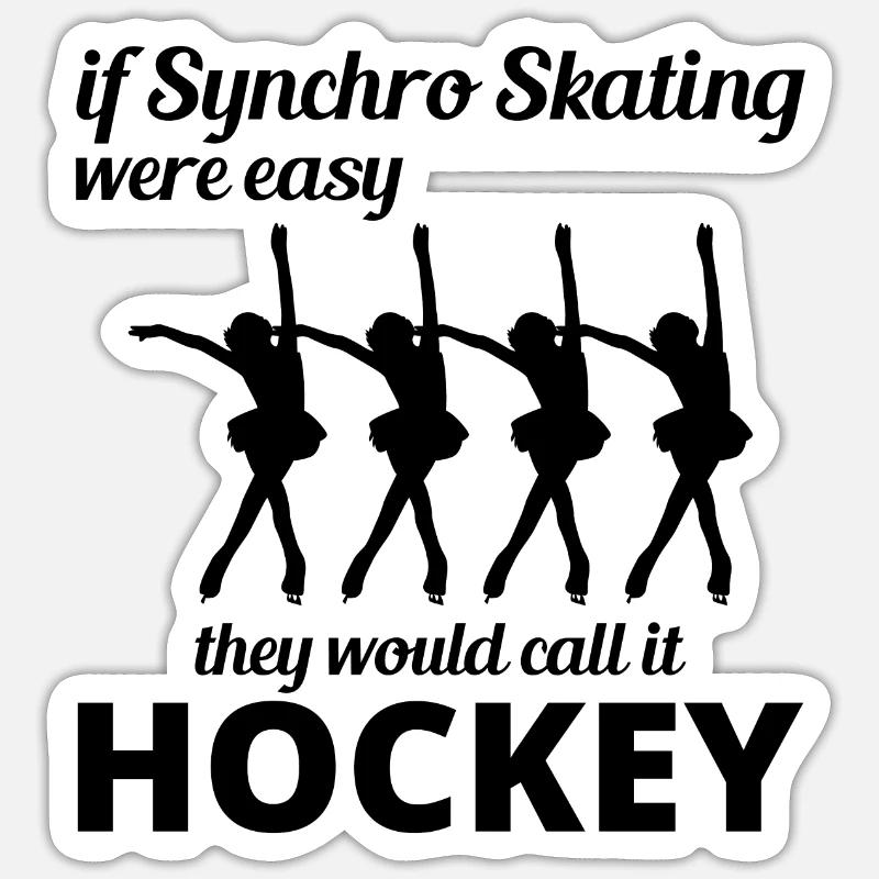 Synchro Synchron Eiskunstlauf Eiskunstläufer Sticker Größe S (10 x 10 cm)