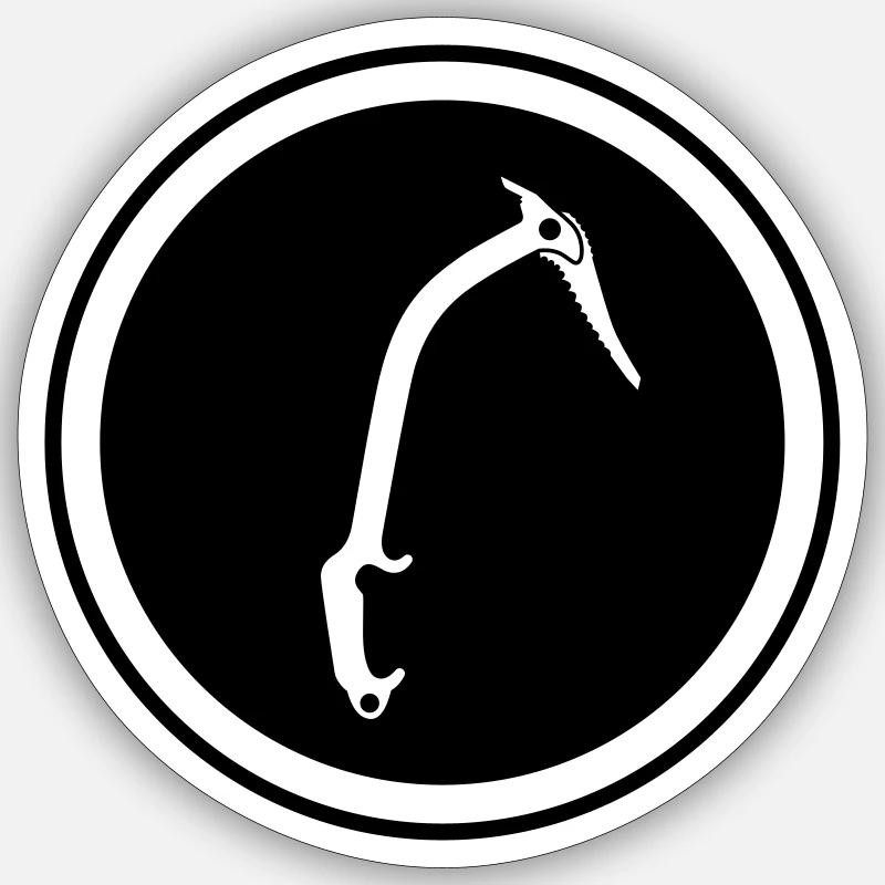 Kletterausrüstung eispickel - Sticker Größe S (10 x 10 cm) - Mattweiß