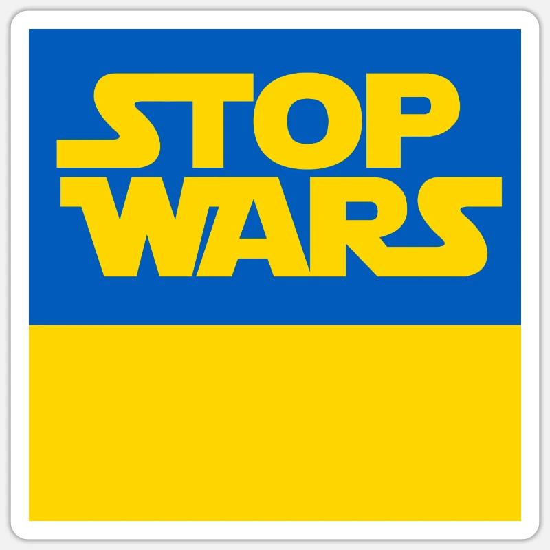 Ukraine - Sticker taille S (10 x 10 cm) - blanc mat