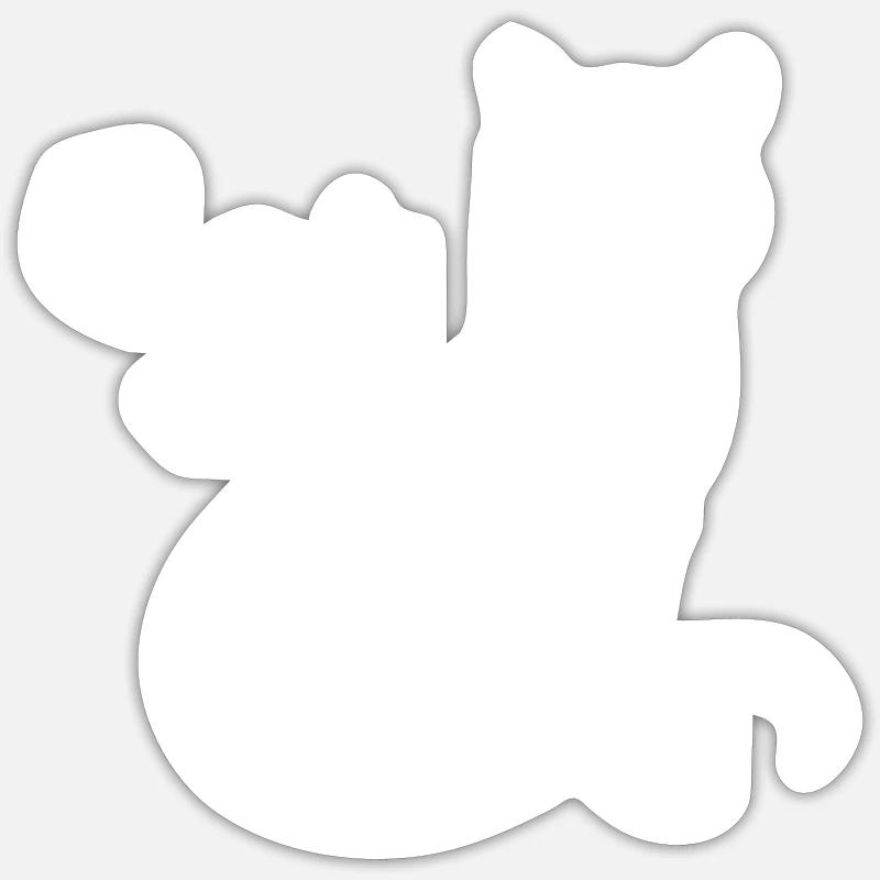 Cat Katze - Sticker size S (10 x 10 cm) - white matte