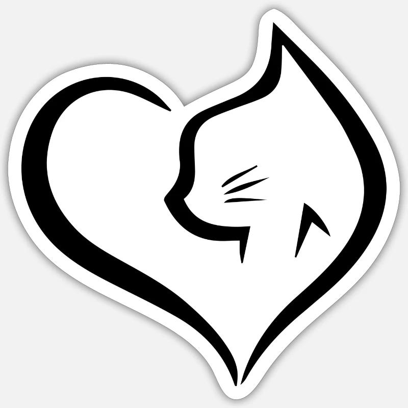 Cat Katze Sticker size S (10 x 10 cm)