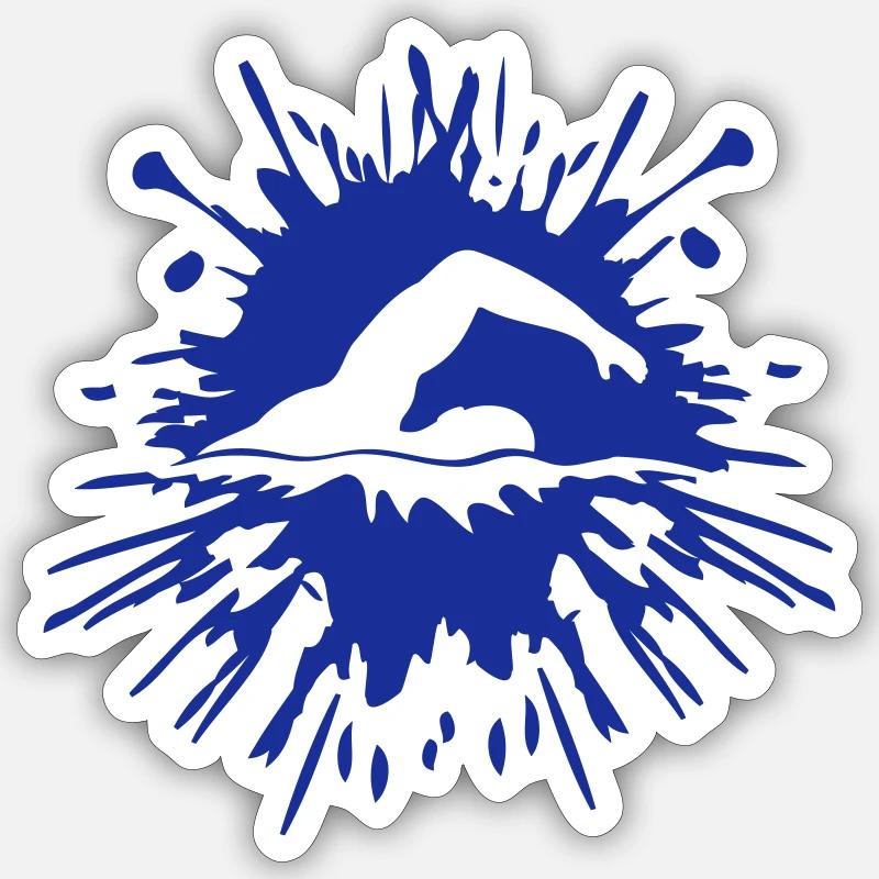 Éclaboussure de blobs de flotteur - Sticker taille S (10 x 10 cm) - blanc mat