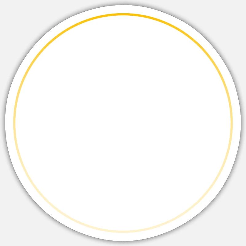 Kreis Gelb gradient - Sticker Größe S (10 x 10 cm) - Mattweiß