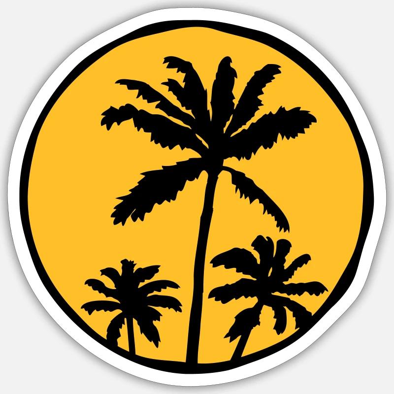 Holiday Sun Palms - Sticker size S (10 x 10 cm) - white matte