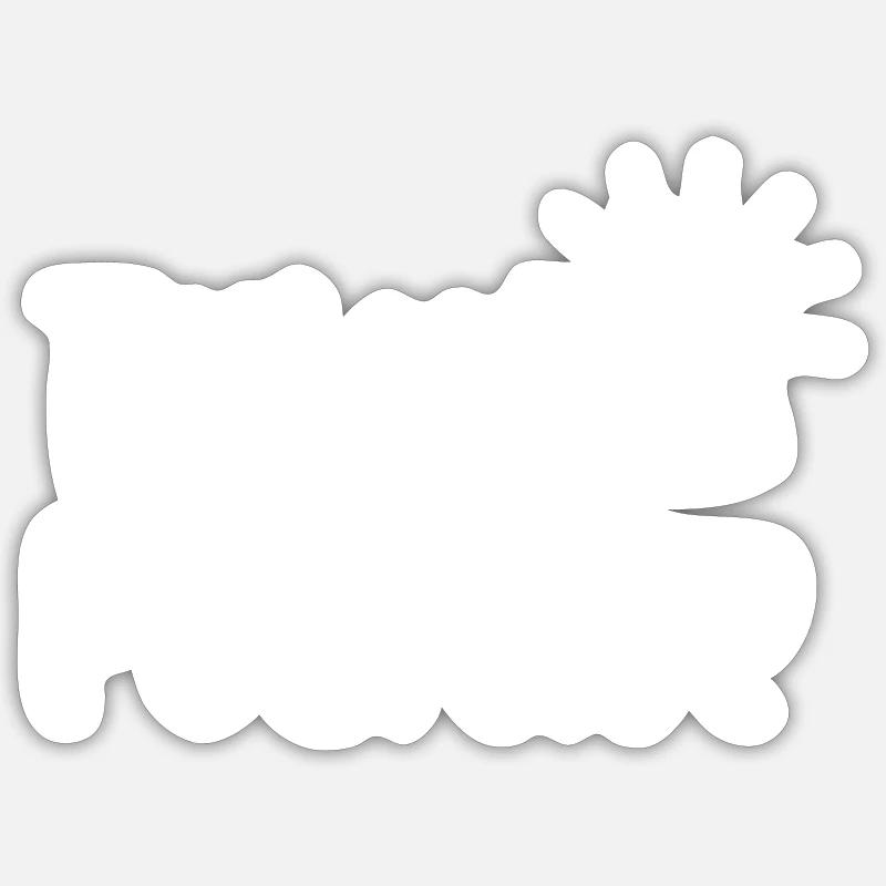 Think positiv - Sticker Größe S (10 x 10 cm) - Mattweiß