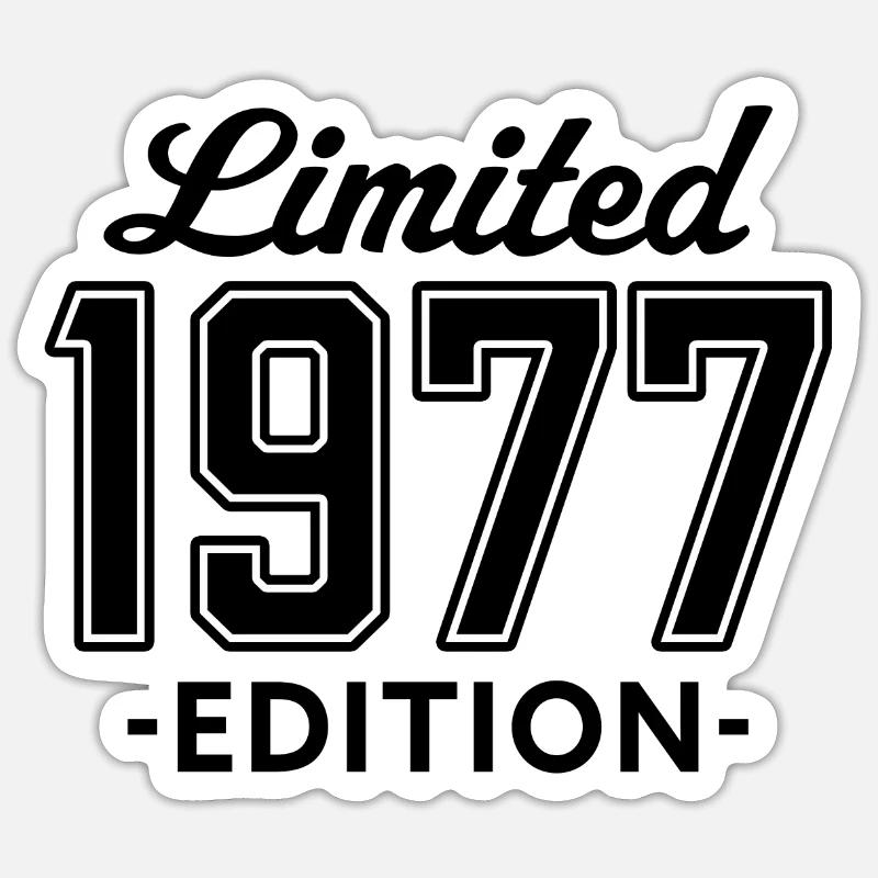 édition limitée 1977 - Sticker taille S (10 x 10 cm) - blanc mat