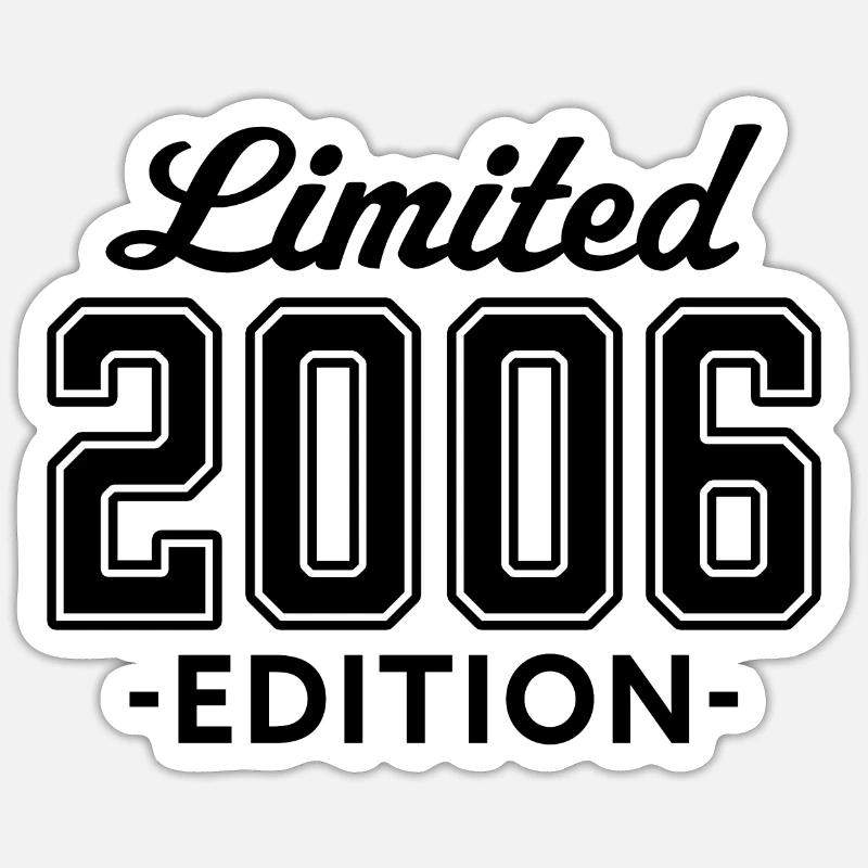 édition limitée 2006 - Sticker taille S (10 x 10 cm) - blanc mat