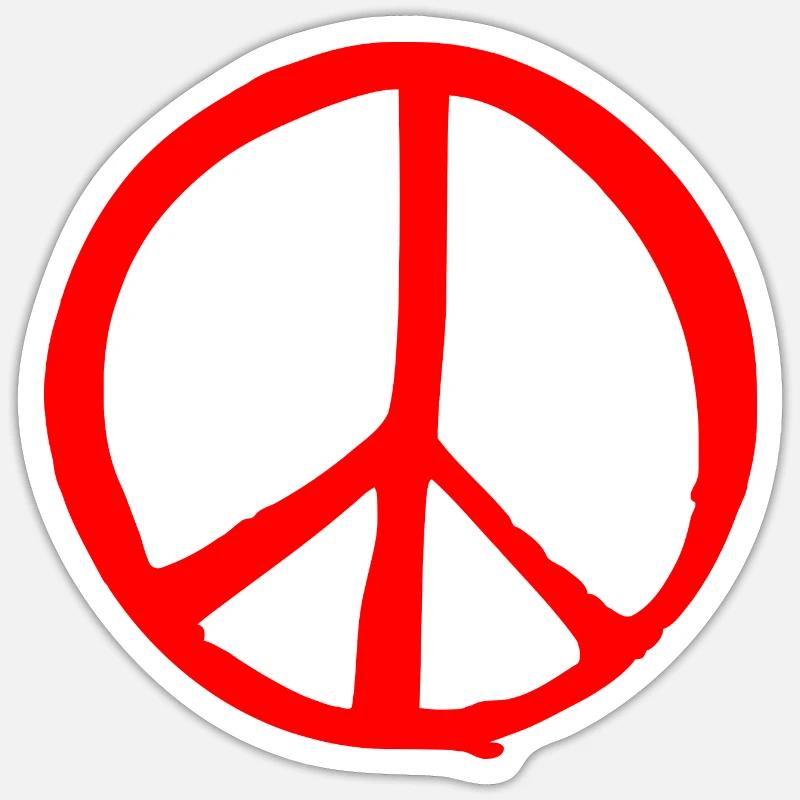 Peacezeichen Sticker Größe S (10 x 10 cm)