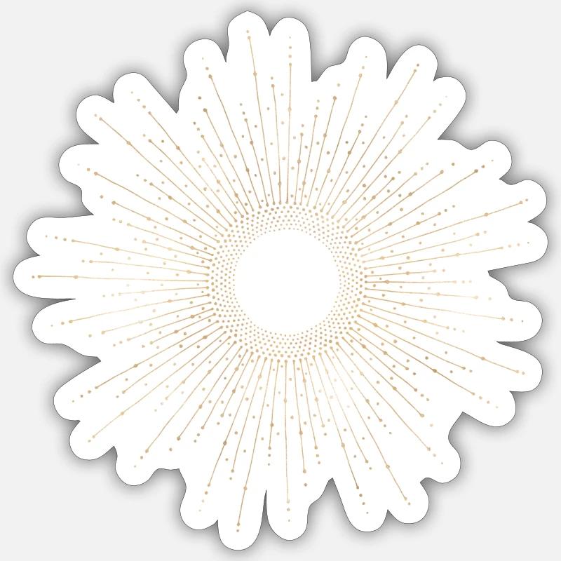Soleil Or - Sticker taille S (10 x 10 cm) - blanc mat