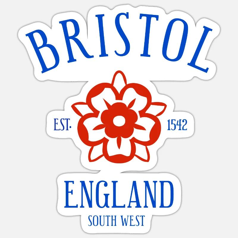BRISTOL England - Sticker Größe S (10 x 10 cm) - Mattweiß