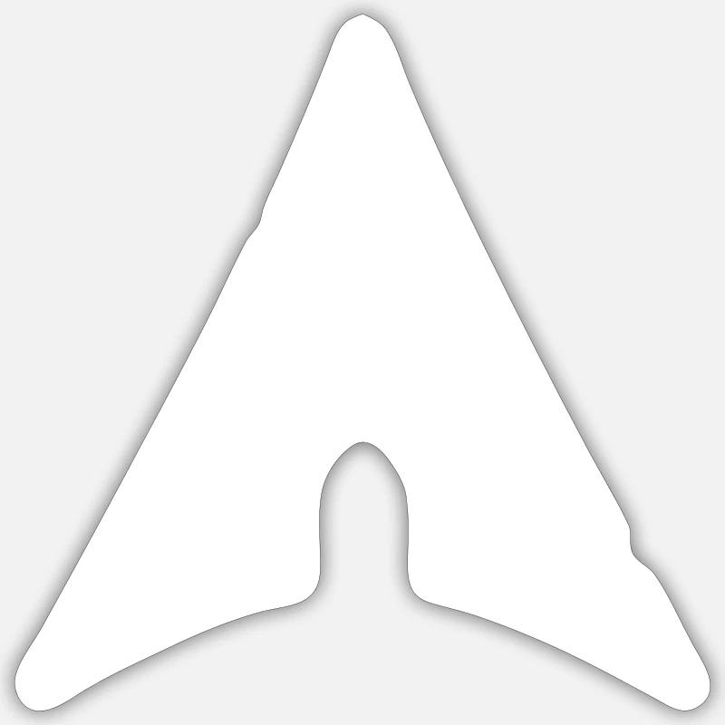Arch Linux - Sticker Größe S (10 x 10 cm) - Mattweiß
