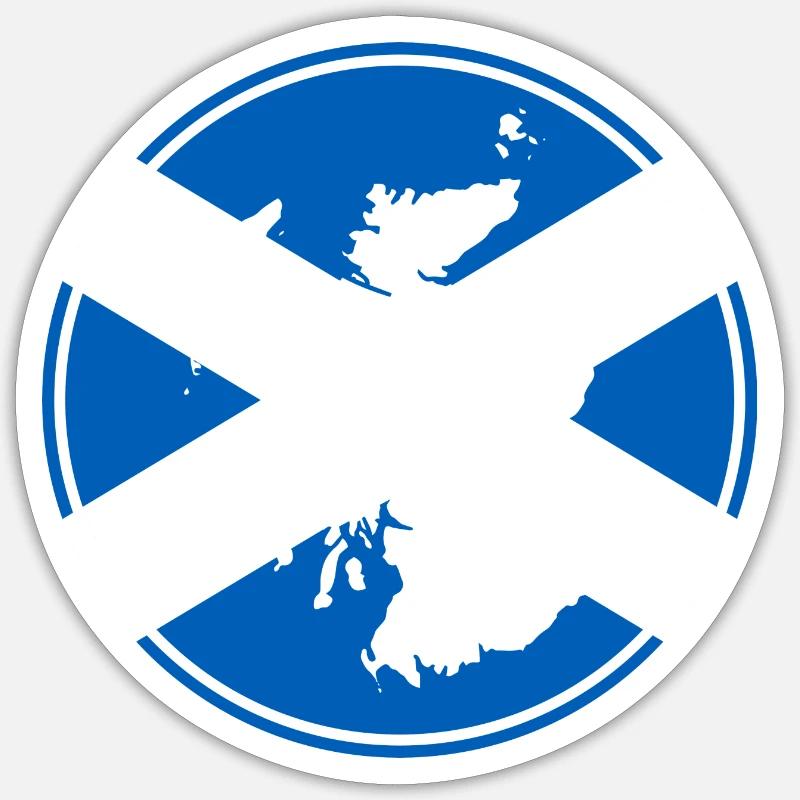Scotland Map Pride Flag Scottish - Sticker size S (10 x 10 cm) - white matte