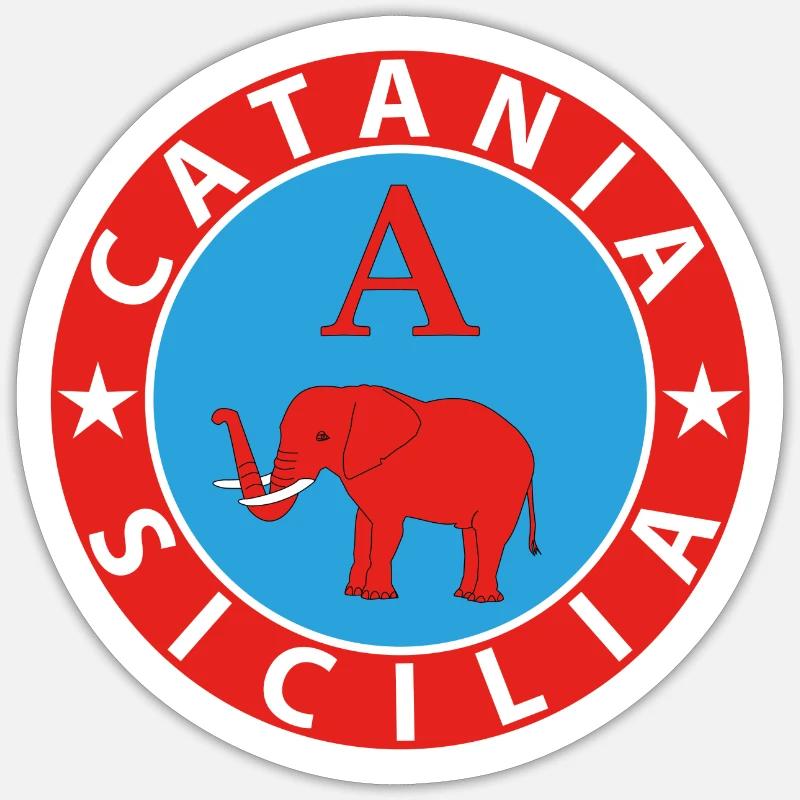 Catane - Sticker taille S (10 x 10 cm) - blanc mat