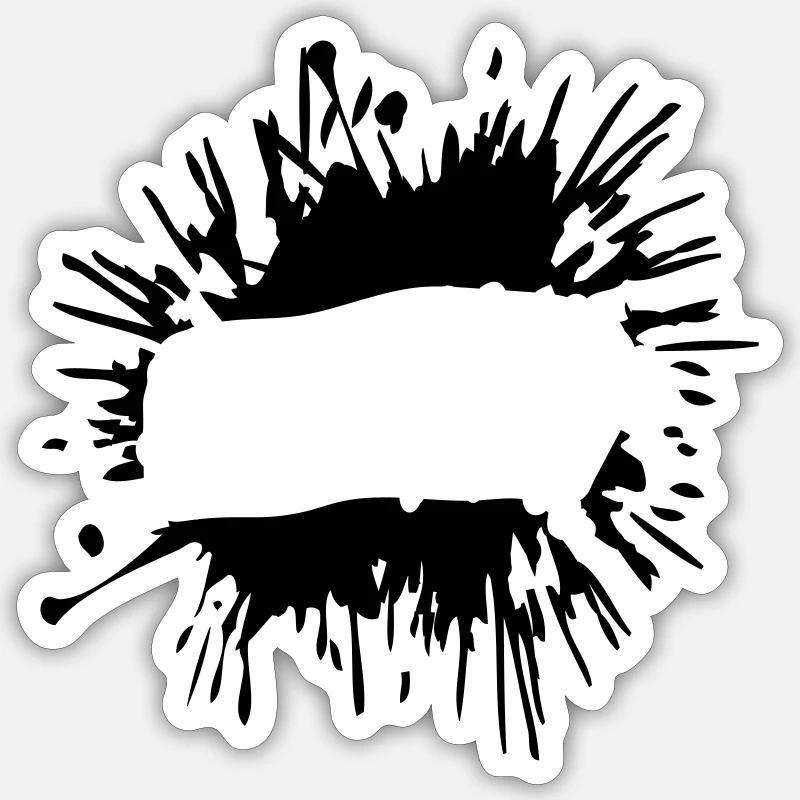 Insert text blobs - Sticker size S (10 x 10 cm) - white matte