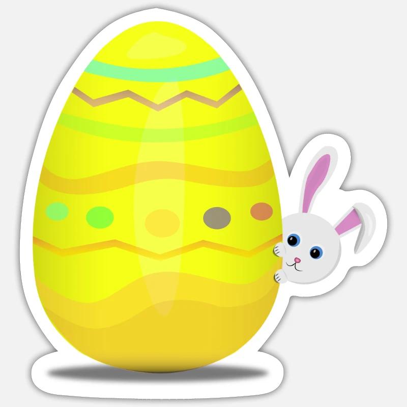 Easter rabbit Sticker size S (10 x 10 cm)