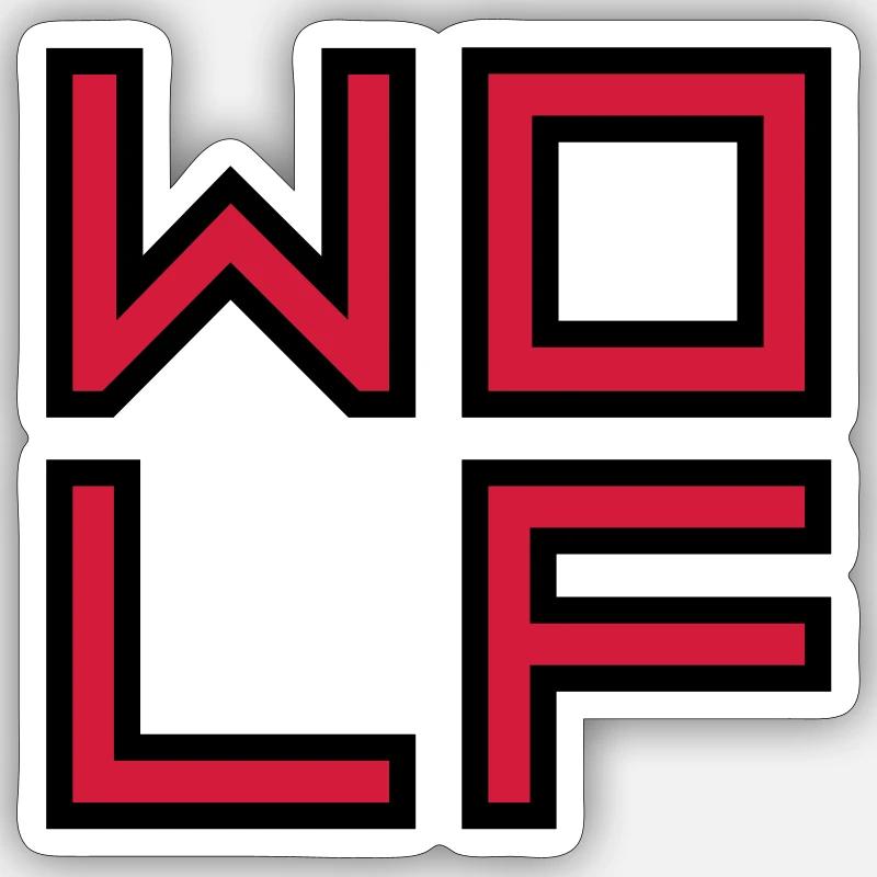 Innerer Wolf Logo - Sticker Größe S (10 x 10 cm) - Mattweiß