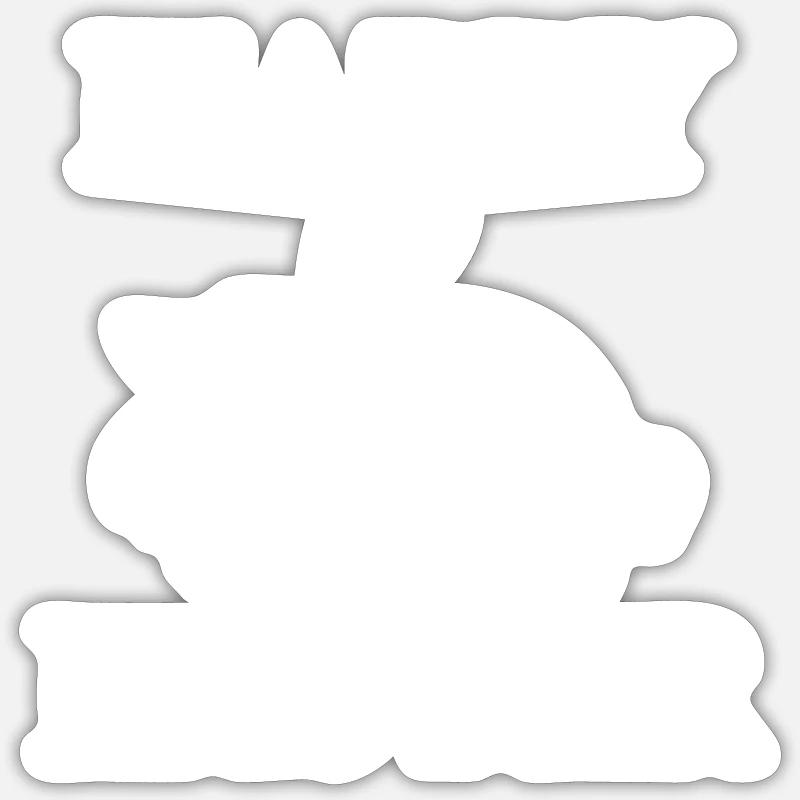 Easter Easter Rabbit - Sticker size S (10 x 10 cm) - white matte