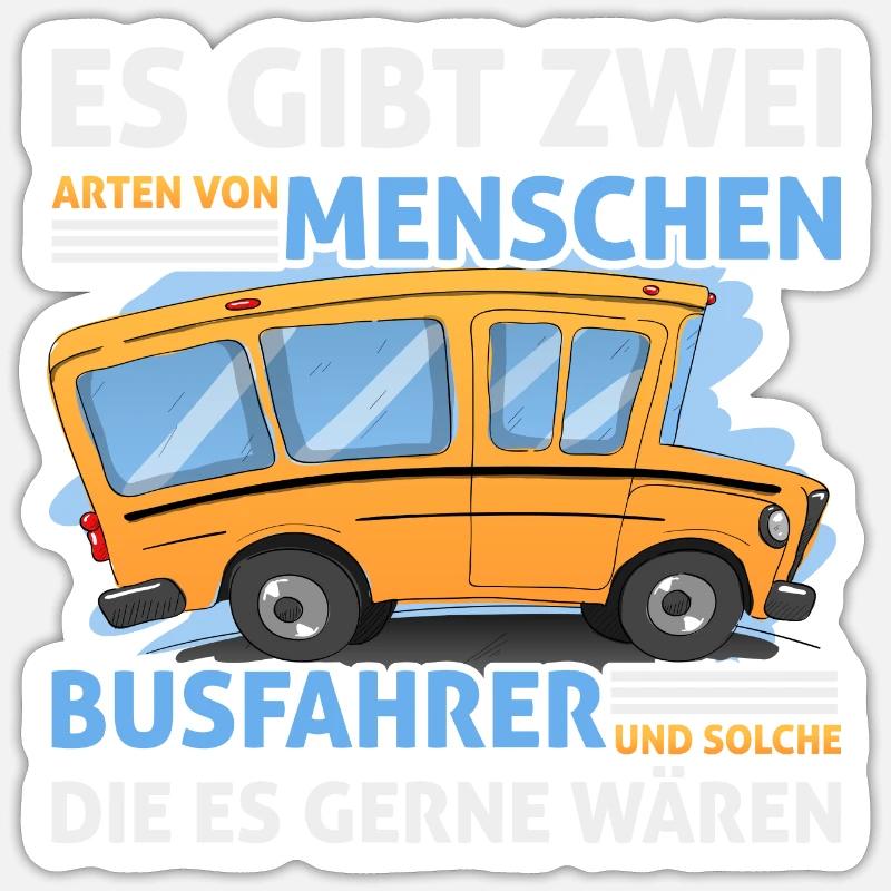 Busfahrer Sticker Größe S (10 x 10 cm)