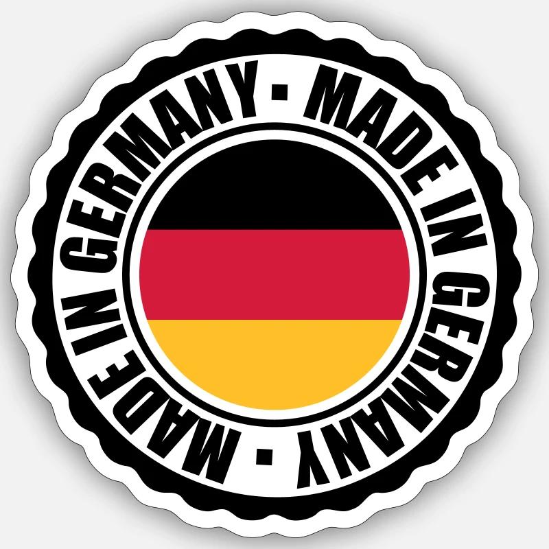 Made in Germany - Sticker Größe S (10 x 10 cm) - Mattweiß
