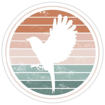 Oiseaux Oiseaux - Sticker taille S (10 x 10 cm) - blanc mat - Devant