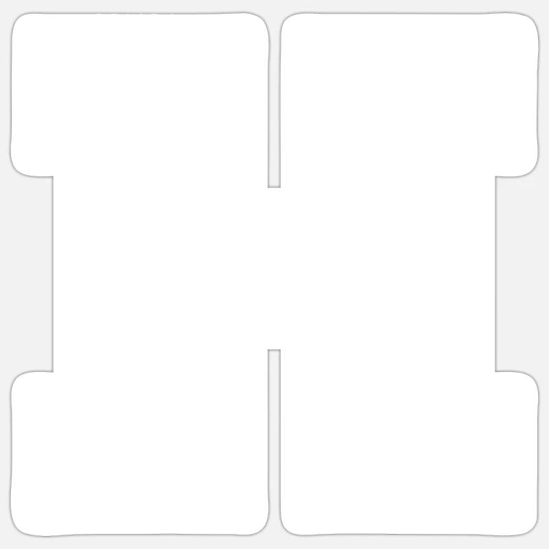Buchstabe H - Sticker Größe S (10 x 10 cm) - Mattweiß