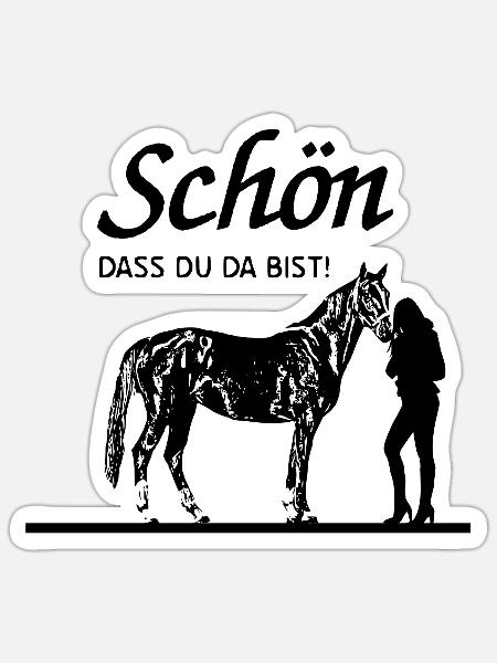 Pferd - Sticker Größe S (10 x 10 cm) - Mattweiß