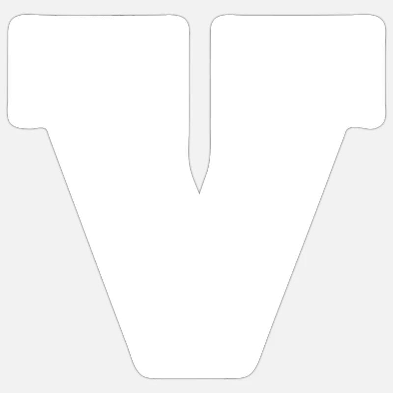 Lettre V - Sticker taille S (10 x 10 cm) - blanc mat