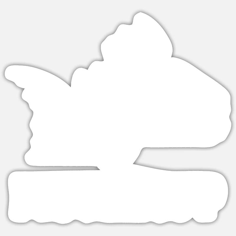 Fischkopp - Sticker taille S (10 x 10 cm) - blanc mat