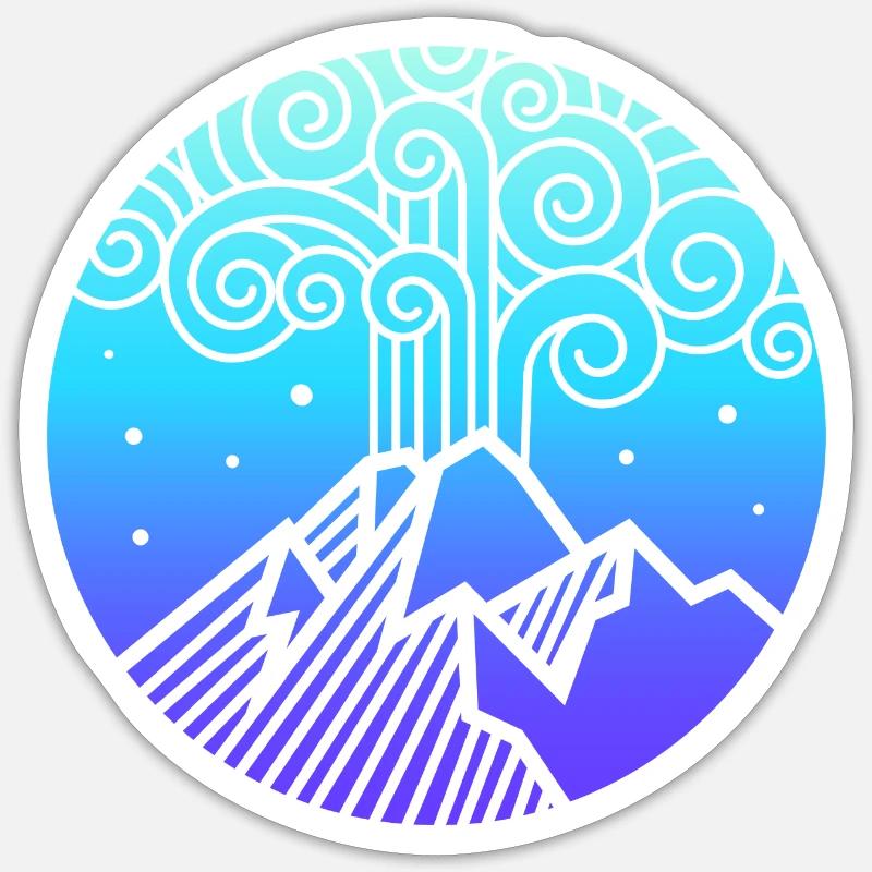 Vulkan Sticker Größe S (10 x 10 cm)