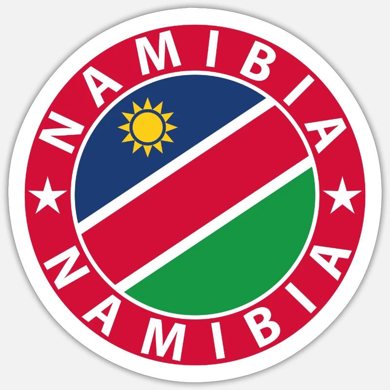 Namibia - Naklejka rozmiar S (10 x 10 cm) - biały matowy