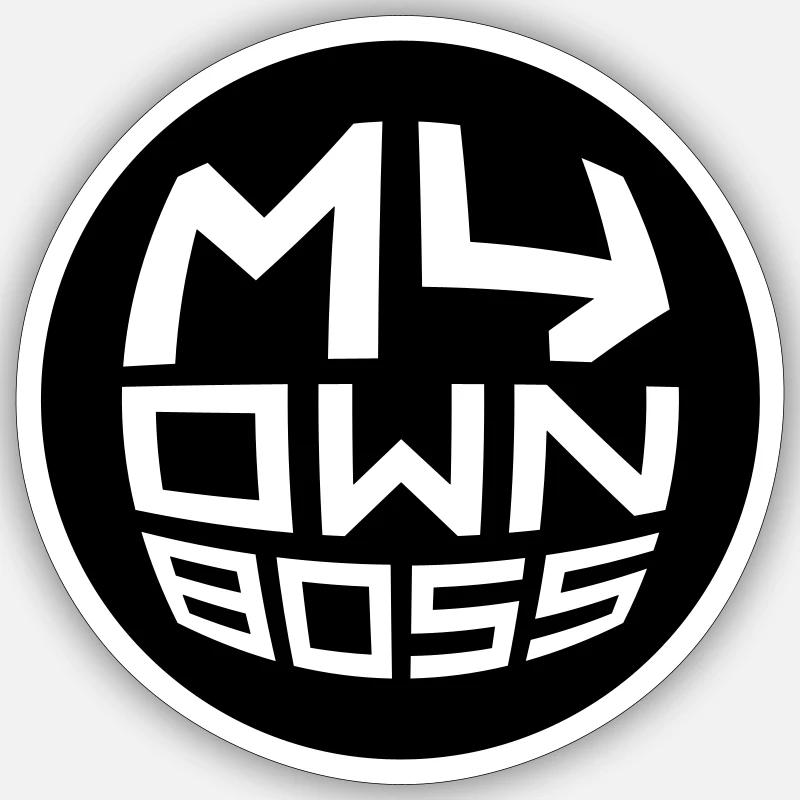 Mon propre patron Sticker taille S (10 x 10 cm)