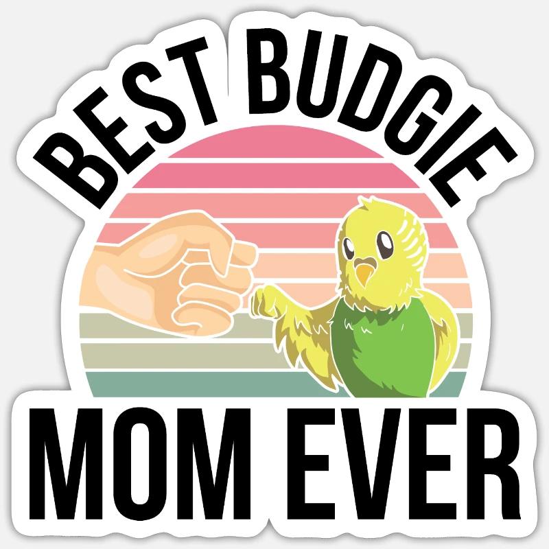 Budgerigar - Sticker size S (10 x 10 cm) - white matte