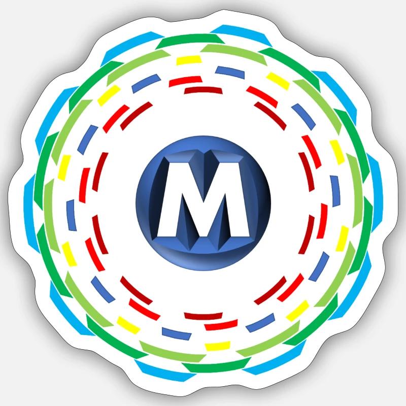 Circles M - Sticker size S (10 x 10 cm) - white matte