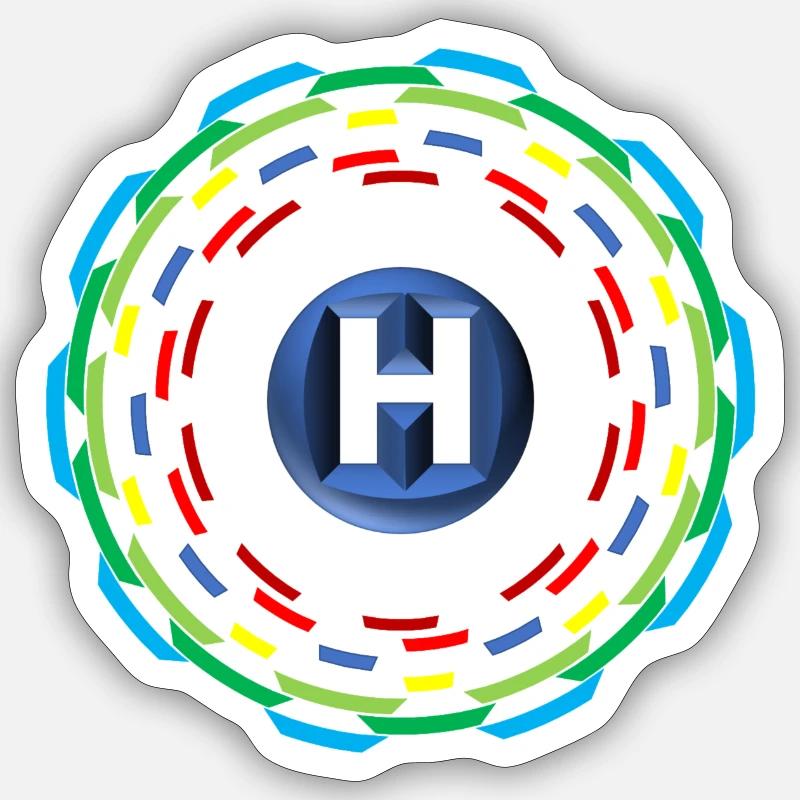 Cercles H Sticker taille S (10 x 10 cm)