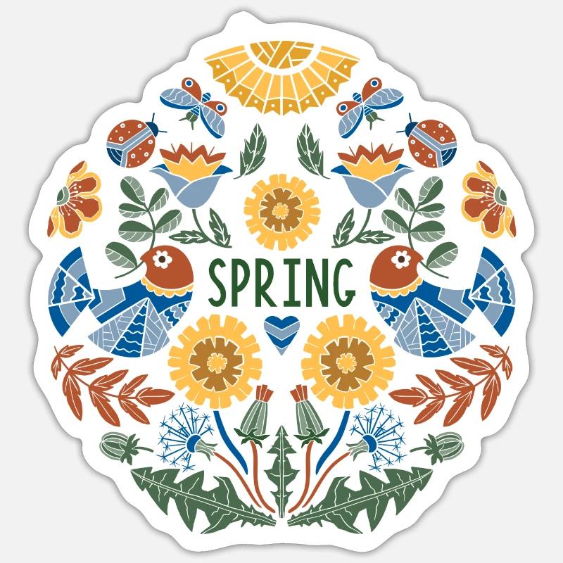 Feder - Sticker Größe S (10 x 10 cm) - Mattweiß