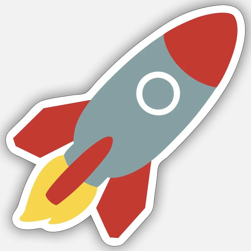 Rocket Sticker Größe S (10 x 10 cm)