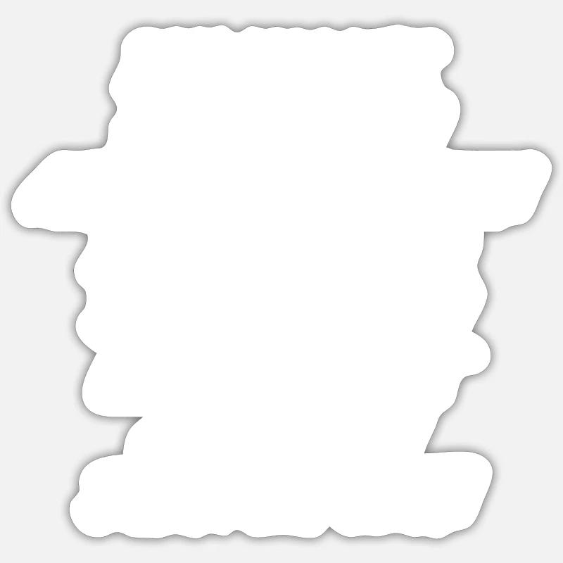 Ich wollte eigentlich aufhören gemein zu sein - Sticker Größe S (10 x 10 cm) - Mattweiß